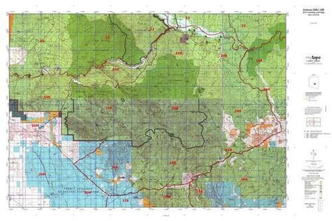 Arizona GMU 24B Hunt Area / Game Management Unit (GMU) Map - Wide World Maps & MORE! - Map - MyTopo - Wide World Maps & MORE!