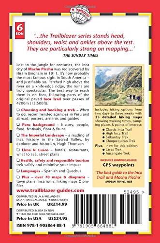 The Inca Trail, Cusco & Machu Picchu: Includes Santa Teresa Trek, Choquequirao Trek, Lares Trail, Ausangate Circuit & Lima City Guide (Trailblazer) - Wide World Maps & MORE!