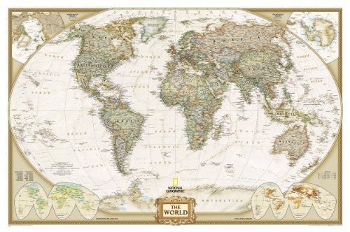 World Executive Wall Map Gloss Laminated (2008) (National Geographic) - Wide World Maps & MORE! - Map - National Geographic - Wide World Maps & MORE!