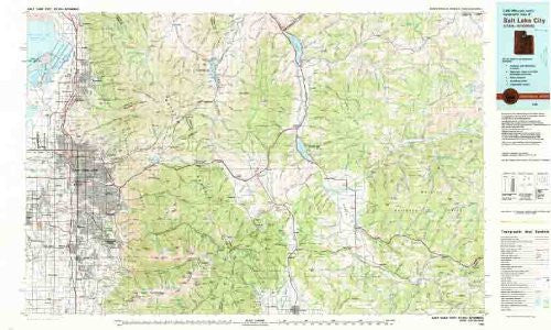 1:100 000-scale metric topographic map of Salt Lake City, Utah--Wyoming, 1980 : 30 x 60 minute series (topographic) (SuDoc I 53.11/4:40111-E 1-TM-100/981) - Wide World Maps & MORE!