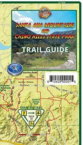 Franko Maps Santa Ana Mountains & Chino Hills State Park Trails Waterproof Map - Wide World Maps & MORE! - Map - Franko Maps - Wide World Maps & MORE!