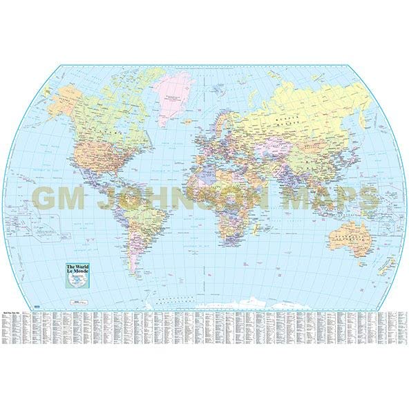 The World Dry Erase Laminated - Wide World Maps & MORE!