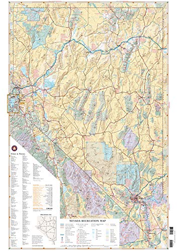 Nevada Recreation Map Paper/Non-Laminated (The Silver State) [Map] BM Maps - Wide World Maps & MORE!