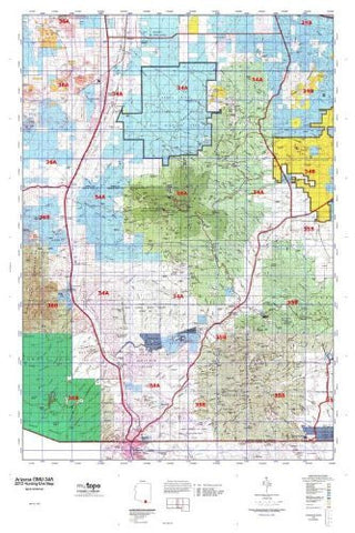 Arizona GMU 34A Hunt Area / Game Management Unit (GMU) Map - Wide World Maps & MORE! - Map - MyTopo - Wide World Maps & MORE!
