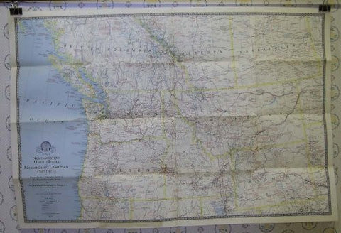 Map of The Northwestern United States and Neighboring Canadian Provinces 1941 and 1950 (map only) - Wide World Maps & MORE! - Book - Wide World Maps & MORE! - Wide World Maps & MORE!