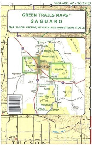 Map: Saguaro National Park/Rincon Mts - Wide World Maps & MORE! - Book - Wide World Maps & MORE! - Wide World Maps & MORE!