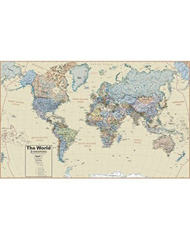 The World Wall Map (Boardroom) - Wide World Maps & MORE! - Map - ROUND WORLD PRODUCTS - Wide World Maps & MORE!