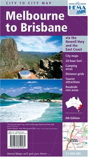 Melbourne to Brisbane (Regional Maps) 1:1 000 000 Hema - Wide World Maps & MORE! - Book - HEMA - Wide World Maps & MORE!