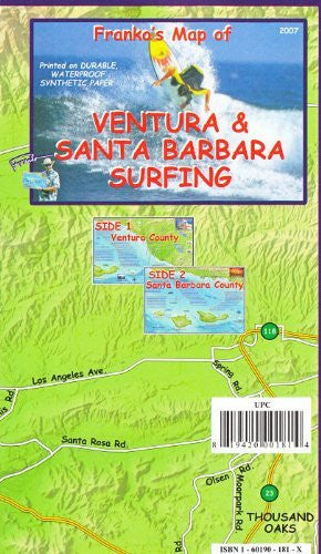 Franko's Map of Ventura & Santa Barbara Surfing - Wide World Maps & MORE! - Book - FrankosMaps - Wide World Maps & MORE!