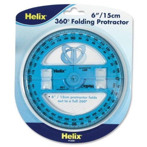 Helix 6 inch 360 Degree Folding Protractor (12081) - Wide World Maps & MORE! - Office Product - Helix - Wide World Maps & MORE!