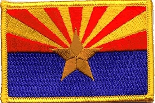 Arizona Flag Iron-On Embroidered Patch - Wide World Maps & MORE!