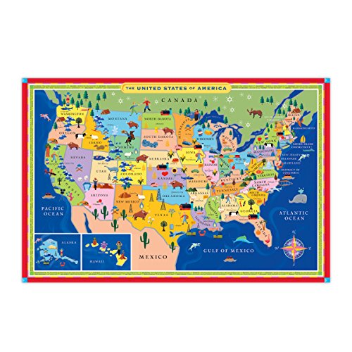 eeBoo Large Floor Puzzle for Kids, 3 x 2 feet - Wide World Maps & MORE! - Toy - eeBoo - Wide World Maps & MORE!