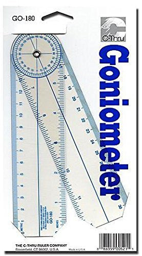 Westcott Goniometer Quick-Angle Protractor [2 Pieces] - Product Description - Westcott Goniometer Quick-Angle Protractor- Unit: Eachlegs Rotate Around Protractor Scale To Read Angles. 7 In. Arms Open To 12 In. Includes In. And Metric Scales. 1 3 ... - Wide World Maps & MORE! - Home - BIMS - Wide World Maps & MORE!