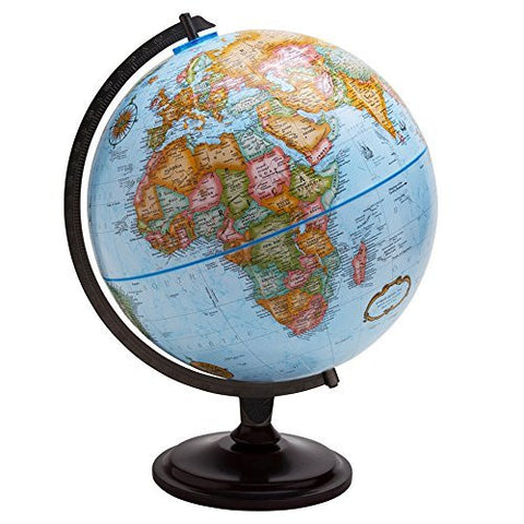 Replogle Globes Pasco Desktop Globe with Blue Oceans and Wood Stand, 12" - Wide World Maps & MORE! - Home - Replogle Globes - Wide World Maps & MORE!