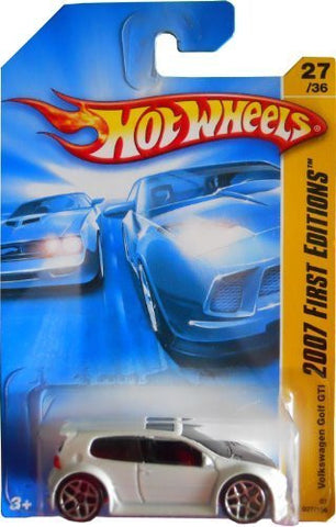 Hot Wheels Vw Golf GTI White 5y Wheels #27 1/64 2007 - Wide World Maps & MORE! - Toy - Mattel - Wide World Maps & MORE!