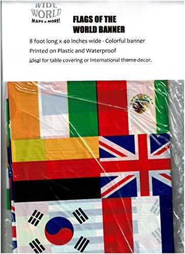 Flags of the World Banner - Wide World Maps & MORE! - Office Product - Wide World Maps & MORE! - Wide World Maps & MORE!