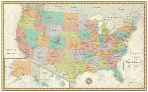 U.S.A. Wall Map (Classic Edition, Large, Dry Erase Laminated) - Wide World Maps & MORE! - Map - Rand McNally - Wide World Maps & MORE!