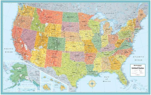 Rand Mcnally Us Wall Map (M Series U.S.A. Wall Maps) 50"x32" - Wide World Maps & MORE! - Book - Rand McNally - Wide World Maps & MORE!