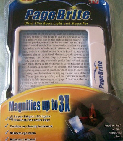 Page Brite - Ultra Slim Book Light & Magnifier - Wide World Maps & MORE! - Health and Beauty - Wide World Maps & MORE! - Wide World Maps & MORE!