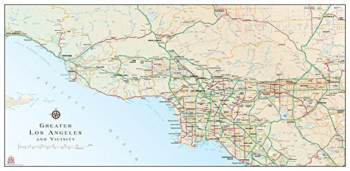 Greater Los Angeles and Vicinity Ready-to-Hang - Wide World Maps & MORE! - Map - Wide World Maps & MORE! - Wide World Maps & MORE!