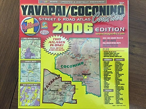 Yavapai/Coconino Counties Street & Road Atlas - Wide World Maps & MORE! - Book - Wide World Maps & MORE! - Wide World Maps & MORE!