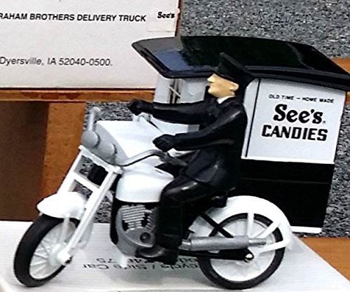 ERTL SEE'S CANDIES Harley Davidson MOTORCYCLE with SIDE CAR in Apperox 1:18 Scale Diecaast Metal - Wide World Maps & MORE! - Toy - Wide World Maps & MORE! - Wide World Maps & MORE!