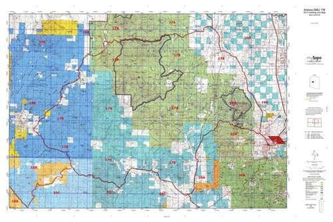 Arizona 17B Hunt Area / Game Management Unit (GMU) Map - Wide World Maps & MORE! - Map - MyTopo - Wide World Maps & MORE!