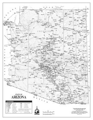 State of Arizona Greyscale Notebook Map - 50 Count - Wide World Maps & MORE! - Map - Wide World Maps & MORE! - Wide World Maps & MORE!