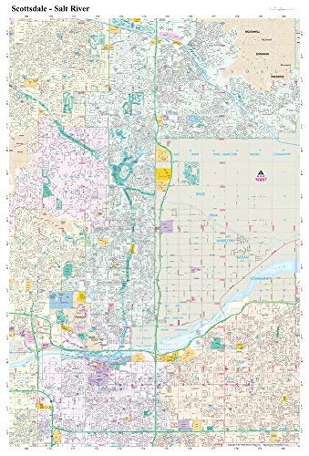 Scottsdale - Salt River Corridor Jumbo Dry-Erase Laminated - Wide World Maps & MORE!