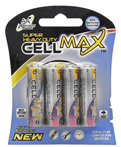 Cell Max AA Super Heavy Duty 4 Pack - Wide World Maps & MORE! - Office Product - CellMax - Wide World Maps & MORE!