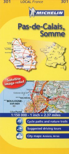 Michelin Map France: Pas-de-Calais, Somme 301 (1:150K) (Maps/Local (Michelin)) (English and French Edition) - Wide World Maps & MORE! - Book - Wide World Maps & MORE! - Wide World Maps & MORE!