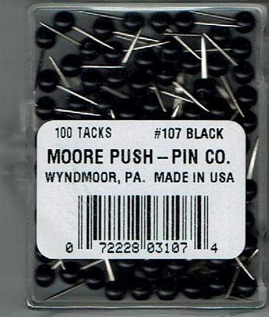 Moore Map Tacks black box of 100 - Wide World Maps & MORE! - Office Product - Moore - Wide World Maps & MORE!