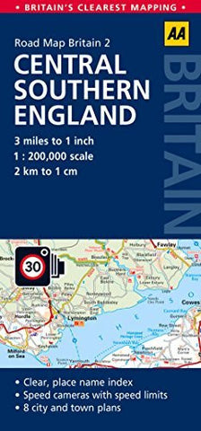 Central Southern England Road Map (AA GB2) (Aa Road Map Britain) - Wide World Maps & MORE! - Book - Wide World Maps & MORE! - Wide World Maps & MORE!