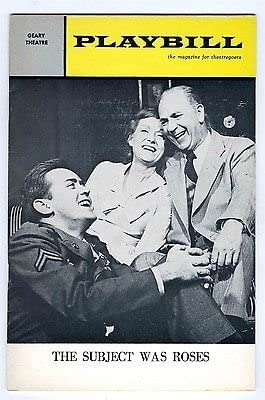 Playbill The Subject Was Roses 1964 Jack Albertson Martin Sheen Martha Scott - Wide World Maps & MORE! - Single Detail Page Misc - Generic - Wide World Maps & MORE!