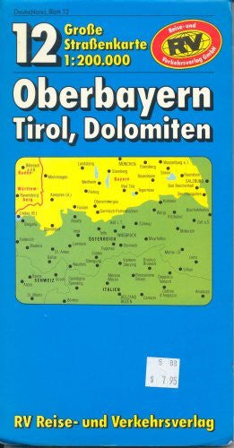 Map 12 Grosse Strassenkarte Oberbayern Tirol, Dolomiten - Wide World Maps & MORE! - Book - Wide World Maps & MORE! - Wide World Maps & MORE!