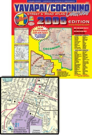 Yavapai / Coconino Counties Street and Road Atlas - Wide World Maps & MORE! - Book - Wide World of Maps - Wide World Maps & MORE!