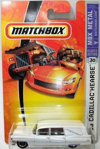 2007 Matchbox -#30 1963 Cadillac Hearse White Collectibles Collector Car - Wide World Maps & MORE! - Toy - Matchbox - Wide World Maps & MORE!