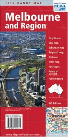 Melbourne and Region Handy Map - Wide World Maps & MORE! - Book - HEMA - Wide World Maps & MORE!