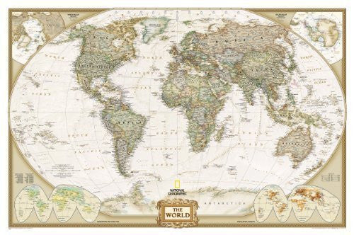 World Executive Wall Map Gloss Laminated (Reference) by National Geographic Maps [2009] - Wide World Maps & MORE! - Map - National Geographic - Wide World Maps & MORE!