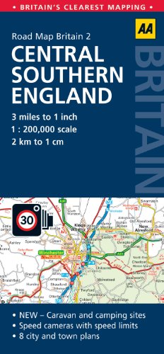 Aa Road Map Britain: Central Southern England (Aa Road Map Britain Series) - Wide World Maps & MORE! - Book - Wide World Maps & MORE! - Wide World Maps & MORE!