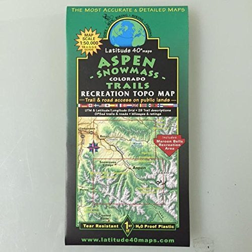 Aspen Snowmass Recreation Topo Map - Wide World Maps & MORE! - Book - Wide World Maps & MORE! - Wide World Maps & MORE!