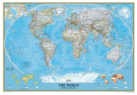 World Classic, Tubed - 30"H x 43"W - Wide World Maps & MORE!