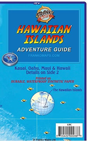 2015 Hawaiian Islands Guide (Kauai | Maui | Hawaii | Oahu) Franko Maps Waterproof Map - Wide World Maps & MORE! - Map - Franko Maps - Wide World Maps & MORE!