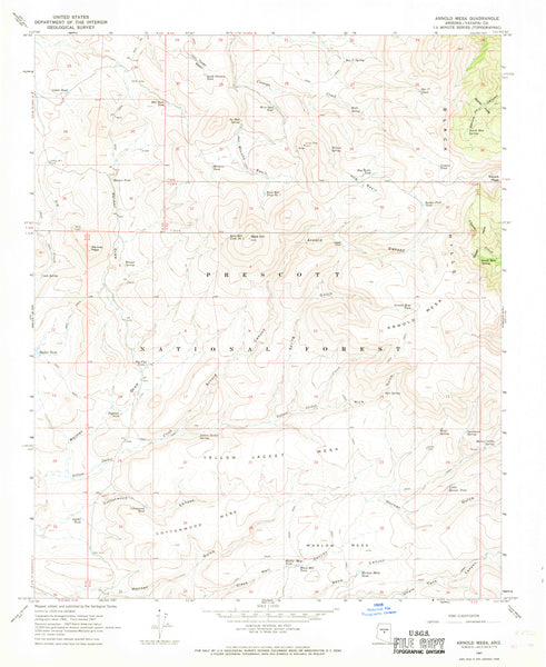 Arnold Mesa, Arizona (7.5'×7.5' Topographic Quadrangle) - Wide World Maps & MORE!