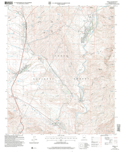 2004 Gisela, Arizona (7.5'×7.5' Topographic Quadrangle) - Wide World Maps & MORE! - Map - Wide World Maps & MORE! - Wide World Maps & MORE!