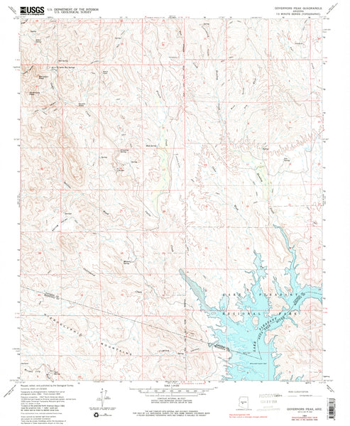 Governors Peak, Arizona (7.5'×7.5' Topographic Quadrangle) - Wide World Maps & MORE! - Map - Wide World Maps & MORE! - Wide World Maps & MORE!