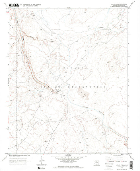 GRAND FALLS, Arizona (7.5'×7.5' Topographic Quadrangle) - Wide World Maps & MORE! - Map - Wide World Maps & MORE! - Wide World Maps & MORE!