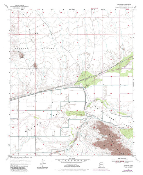 GROWLER, Arizona 7.5' - Wide World Maps & MORE! - Map - Wide World Maps & MORE! - Wide World Maps & MORE!