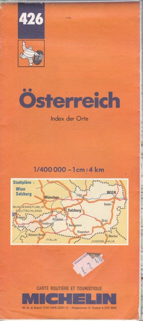 Michelin Country Map: Austria (German Edition) - Wide World Maps & MORE!