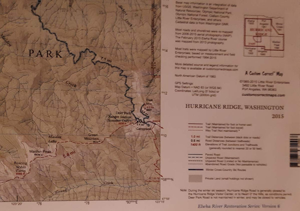 Hurricane Ridge Washington Topographic Trail Map - Wide World Maps & MORE! - Book - Wide World Maps & MORE! - Wide World Maps & MORE!